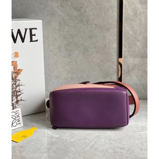 Loewe Puzzle Small Bag In Purple Caramel Blossom Calfskin