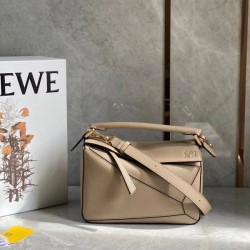 Loewe Puzzle Small Bag In Sandy Grained Leather