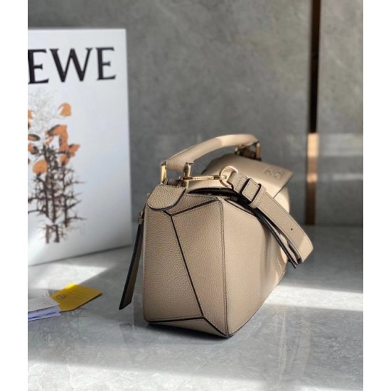 Loewe Puzzle Small Bag In Sandy Grained Leather