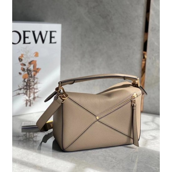 Loewe Puzzle Small Bag In Sandy Grained Leather