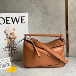 Loewe Puzzle Small Bag In Tan Classic Calfskin