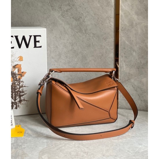 Loewe Puzzle Small Bag In Tan Classic Calfskin