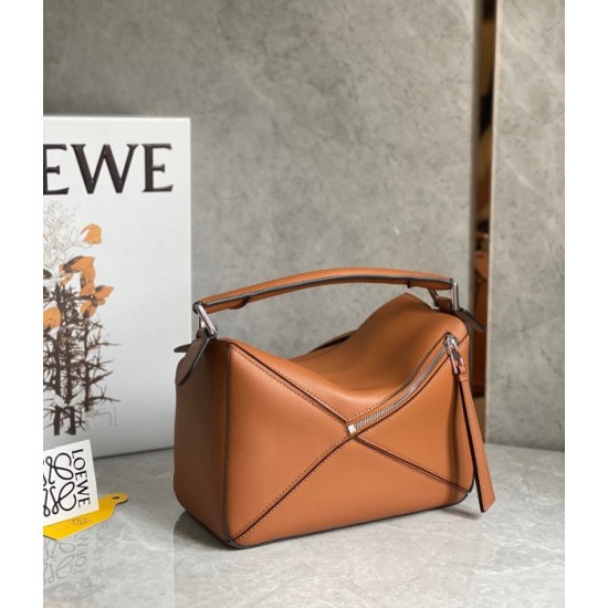 Loewe Puzzle Small Bag In Tan Classic Calfskin