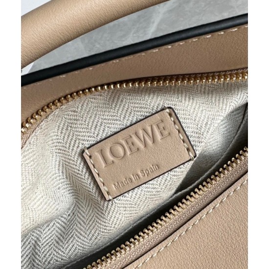 Loewe Puzzle Small Bag in Multicolour Warm Desert and White Calfskin