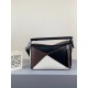 Loewe Small Puzzle Bag In Black Taupe White Calfskin