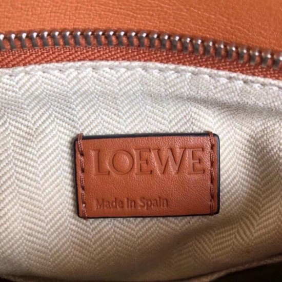 Loewe Small Puzzle Bag In Brown Calfskin Leather