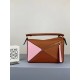 Loewe Small Puzzle Bag In Brown Pink Camel Calfskin