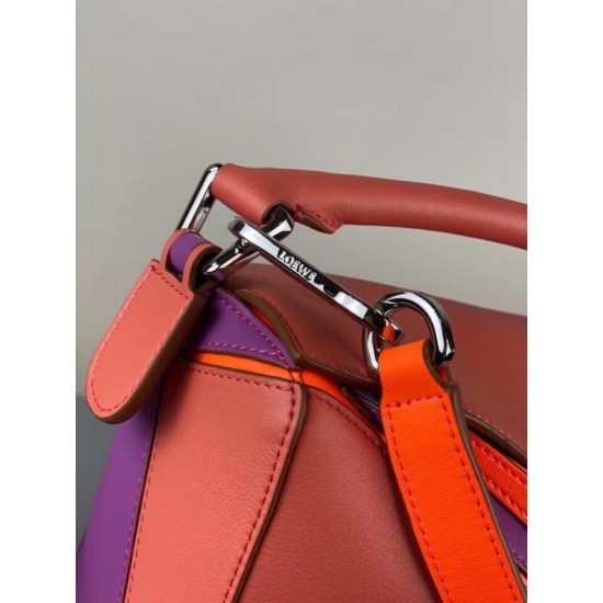 Loewe Small Puzzle Bag In Grapefruit Mauve Lilas Calfskin