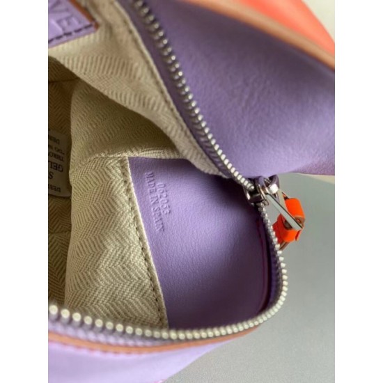 Loewe Small Puzzle Bag In Grapefruit Mauve Lilas Calfskin