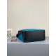 Loewe Small Puzzle Bag In Lagoon Black Blue Calfskin