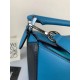 Loewe Small Puzzle Bag In Lagoon Black Blue Calfskin