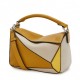 Loewe Small Puzzle Bag In Ochre Yellow Beige Calfskin