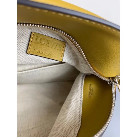 Loewe Small Puzzle Bag In Ochre Yellow Beige Calfskin