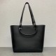 Loewe Anagram Medium Tote Bag In Black Calfskin