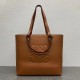 Loewe Anagram Medium Tote Bag In Brown Calfskin 