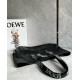 Loewe Fold Shopper Bag in Black Paper Calfskin 