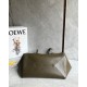 Loewe Large Puzzle Fold Tote Bag in Dark Green Calfskin