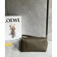 Loewe Medium Puzzle Fold Tote Bag in Dark Green Calfskin