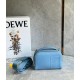 Loewe Mini Camera Crossbody Bag in Blue Calfskin