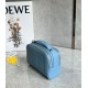 Loewe Mini Camera Crossbody Bag in Blue Calfskin