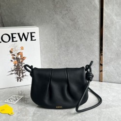 Loewe Paseo Satchel Bag in Black Nappa Leather