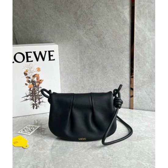 Loewe Paseo Satchel Bag in Black Nappa Leather