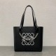 Loewe Small Anagram Tote In Black Calfskin 