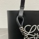 Loewe Small Anagram Tote In Black Calfskin 