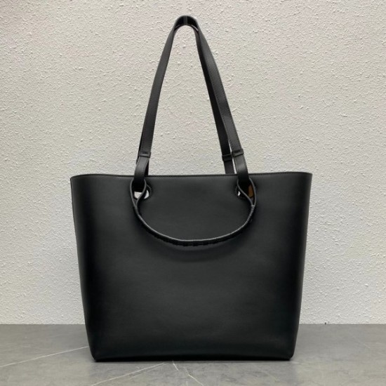 Loewe Small Anagram Tote In Black Classic Calfskin