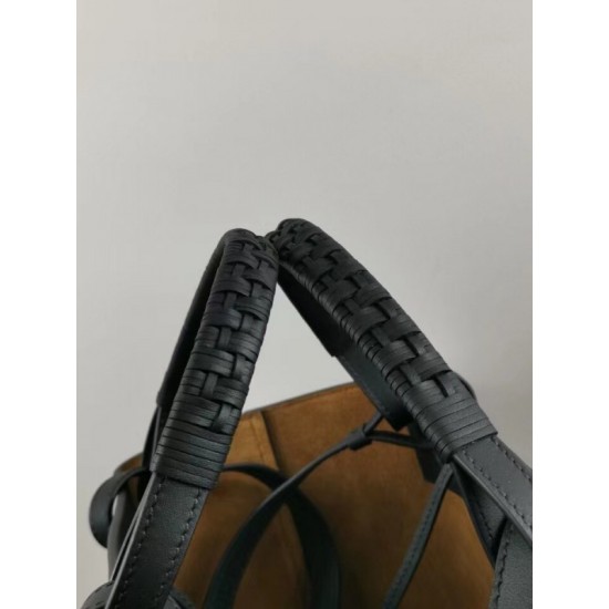 Loewe Small Anagram Tote In Black Grained Calfskin