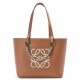 Loewe Small Anagram Tote In Brown Calfskin 