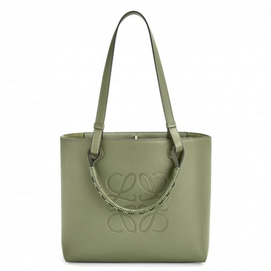 Loewe Small Anagram Tote In Rosemary Classic Calfskin 