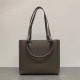 Loewe Small Anagram Tote In Taupe Grained Calfskin