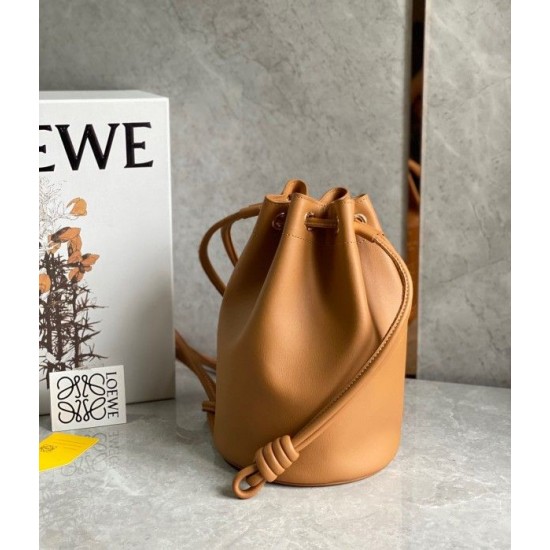 Loewe Small Sailor Bucket Bag In Brown Nappa Leather