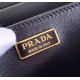 Prada Cahier Shoulder Bag In Black Leather