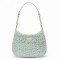 Prada Cleo Bag In Aqua Satin with Cystal Appliques