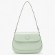 Prada Cleo Flap Bag In Aqua Brushed Leather