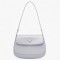 Prada Cleo Flap Bag In Cornflower Blue Brushed Leather