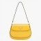 Prada Cleo Flap Bag In Yellow Brushed Leather