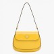 Prada Cleo Flap Bag In Yellow Brushed Leather