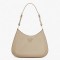 Prada Cleo Shoulder Large Bag In Beige Brushed Leather