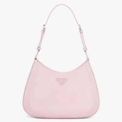 Prada Cleo Shoulder Large Bag In Pink Brushed Leather