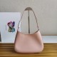 Prada Cleo Shoulder Small Bag In Pink Brushed Leather