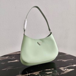 Prada Cleo Small Shoulder Bag In Aqua Brushed Leather