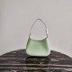 Prada Cleo Small Shoulder Bag In Aqua Brushed Leather