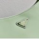 Prada Cleo Small Shoulder Bag In Aqua Brushed Leather