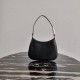 Prada Cleo Small Shoulder Bag In Black Brushed Leather