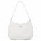 Prada Cleo Small Shoulder Bag In White Brushed Leather