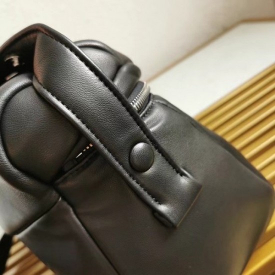 Prada Signaux Bag In Black Padded Nappa Leather