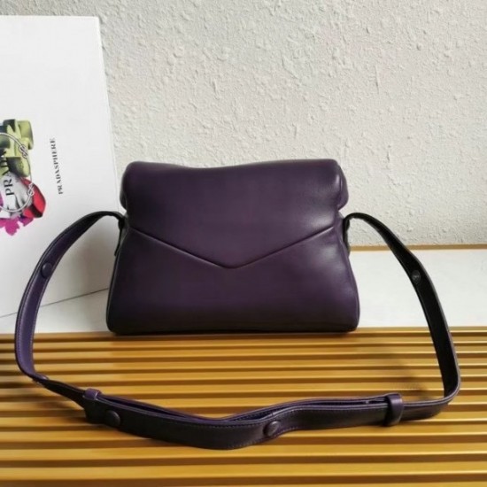 Prada Signaux Bag In Violet Padded Nappa Leather